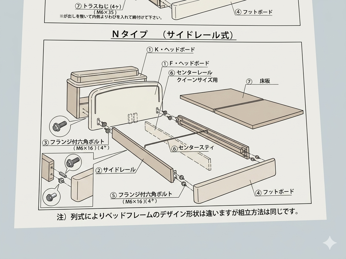 ベッドの解体・組立